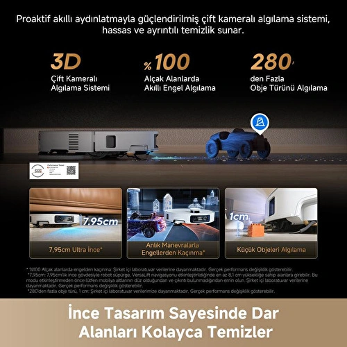 Dreame X60 Ultra Complete Robot Süpürge Beyaz, 35.000pa Emiş Gücü