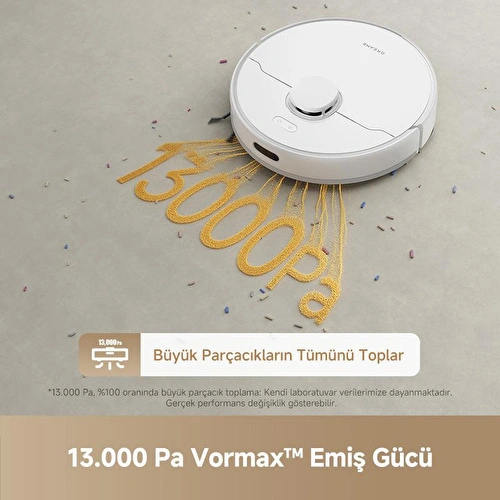 Dreame F10 Robot Süpürge Beyaz, 13.000pa Emiş Gücü Dreame F10 Robot Süpürge Beyaz, 13.000pa Emiş Gücü