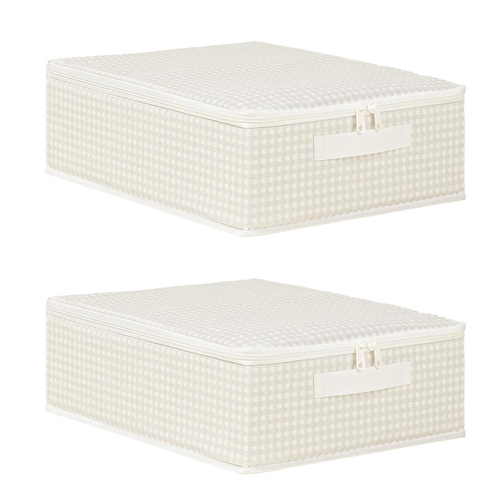 Home Wave 2'li Gri Pötikare Destekli Kutu Hurç Set 31 X 38 X 12 Cm