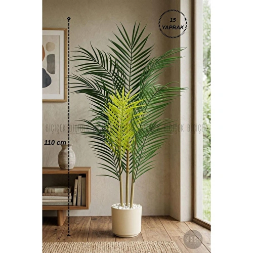 Biçiçek 110 Cm 3 Gövdeli Yapay Areka Ağacı