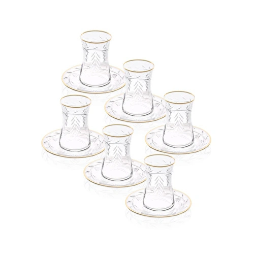 The Mia Leaf Çay Seti Gold 12 Parça