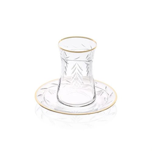 The Mia Leaf Çay Seti Gold 12 Parça