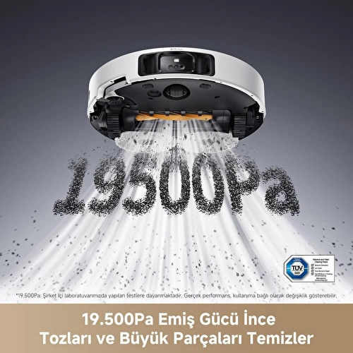 Dreame L50 Ultra Robot Süpürge Beyaz, 19.500pa Emiş Gücü