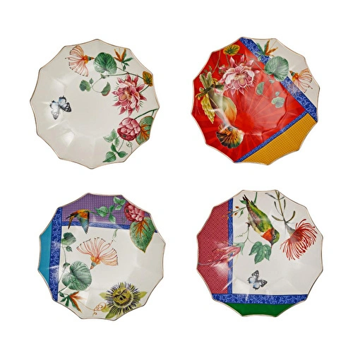 Lucky Art Liorine Bone 22 Cm 4’lü Tabak Seti