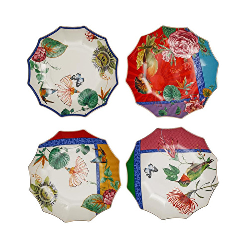 Lucky Art Liorine Bone 25 Cm 4’lü Yemek Tabağı Seti