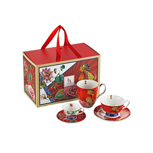 Lucky Art Liorine Bone 3’lü Kişisel Fincan Kupa Seti