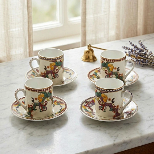 Lucky Art Velora Bone 4’lü Kahve Fincanı Seti 100 Ml