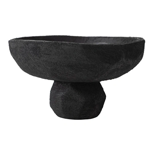 Mudo Home Black Stone Dekorati̇f Sunumluk 18x18x10 Cm