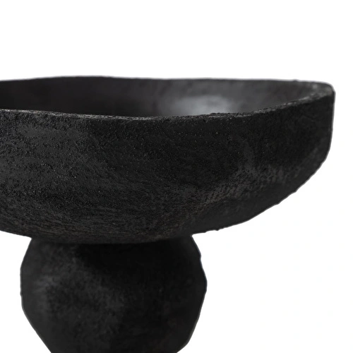 Mudo Home Black Stone Dekorati̇f Sunumluk 18x18x10 Cm
