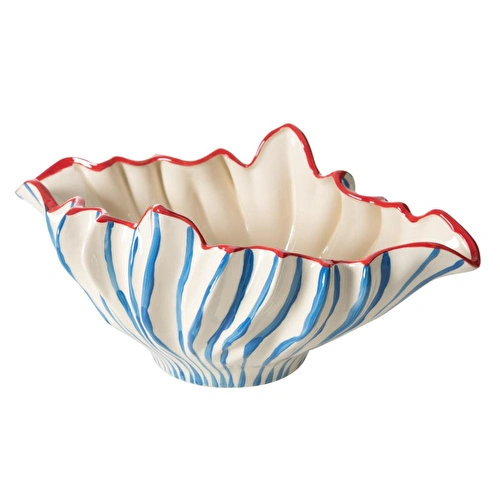 Mudo Home Blue Line Dekorati̇f Kase 42x24x18cm
