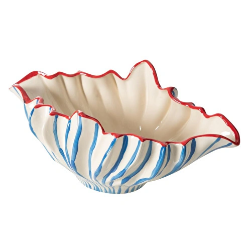 Mudo Home Blue Line Dekorati̇f Kase 42x24x18cm