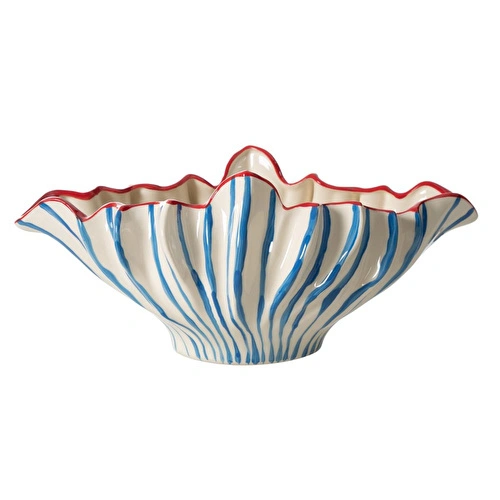 Mudo Home Blue Line Dekorati̇f Kase 42x24x18cm