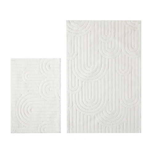 Mudo Home Laris 2'li̇ Banyo Paspas Seti̇ Ekru