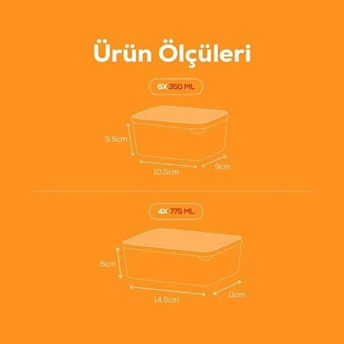 Vienev 10'lu Buzdolabı Düzenleyici Organizer Mikrodalgaya Uygun Difriz Saklama Kabı Yeşil