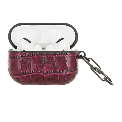 Bloominbag Aurel Hook Burgundy Hakiki Deri Airpods Pro Kılıfı – Airpods Pro 1 & 2 Uyumlu