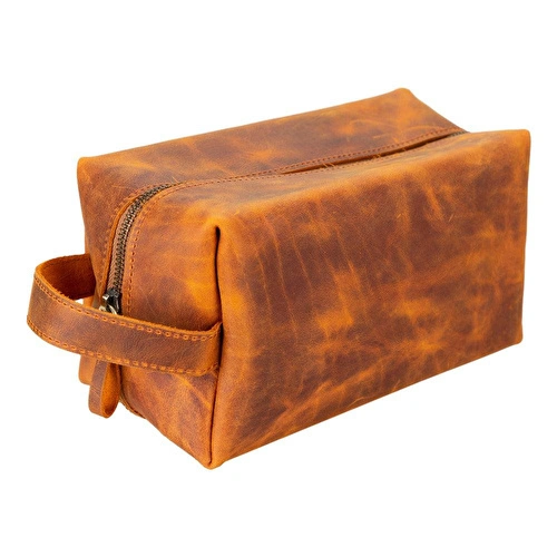 Bloominbag Voyage Golden Sand Hakiki Deri Dopp Kit – X Large