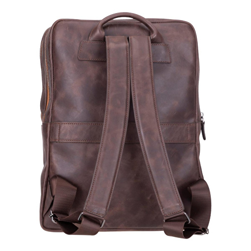 Bloominbag Atelier Espresso Brown Hakiki Deri Laptop Sırt Çantası – 16” Uyumlu