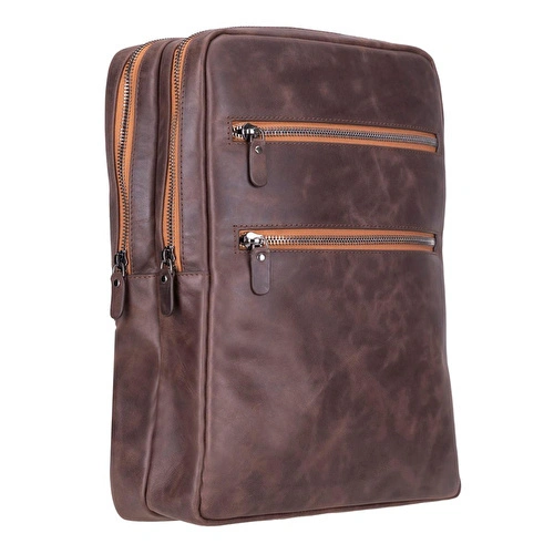 Bloominbag Atelier Espresso Brown Hakiki Deri Laptop Sırt Çantası – 16” Uyumlu
