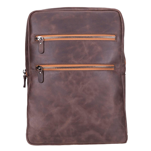 Bloominbag Atelier Espresso Brown Hakiki Deri Laptop Sırt Çantası – 16” Uyumlu