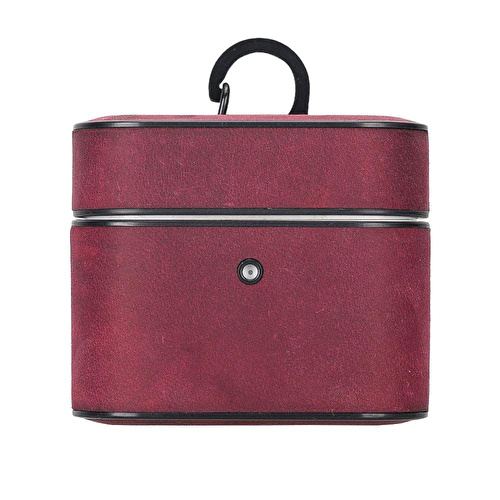 Bloominbag Aurel Clip Fuchsia Bloom Hakiki Deri Airpods 3 Kılıfı – Airpods 3 Uyumlu Charm Case