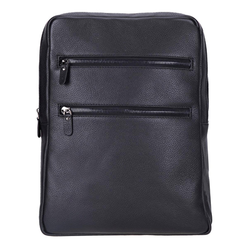 Bloominbag Atelier Onyx Black Hakiki Deri Laptop Sırt Çantası – 16” Uyumlu