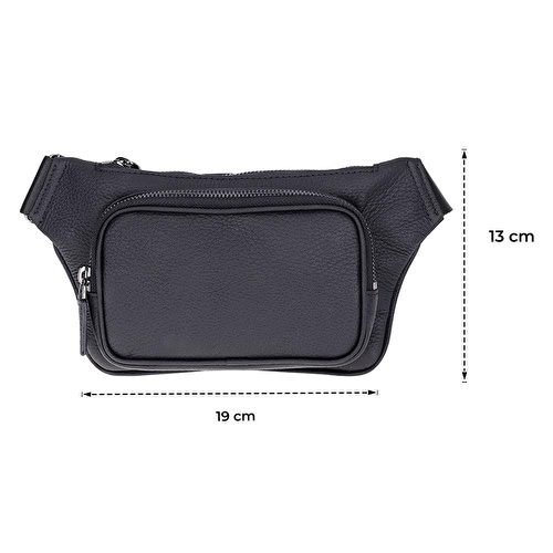 Bloominbag Bloombag Noir Black Hakiki Deri Crossbody Belt Bag