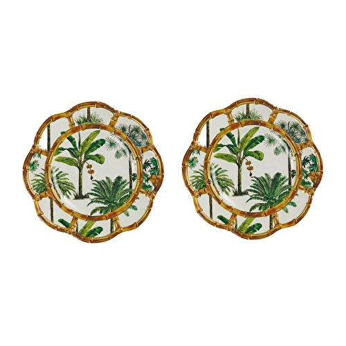 Lucky Art Palma Melamin 23 Cm 2’li Tabak Seti