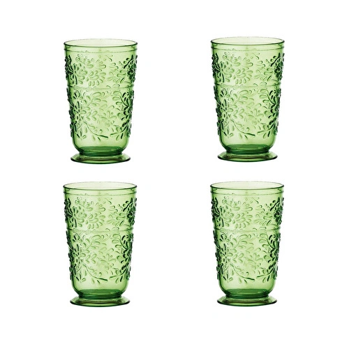 Lucky Art Laurus Akrilik Yeşil 4’lü Bardak Seti 450ml