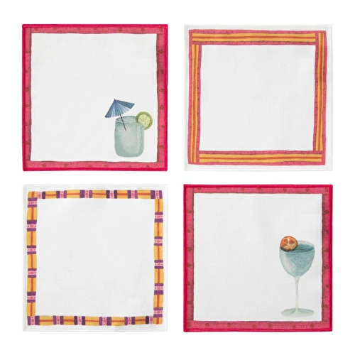 Mudo Home Fresh Fruit 4'lü Kokteyl Peçete 15x15