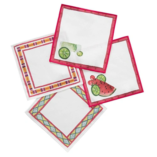 Mudo Home Tropical 4'lü Kokteyl Peçete 15x15