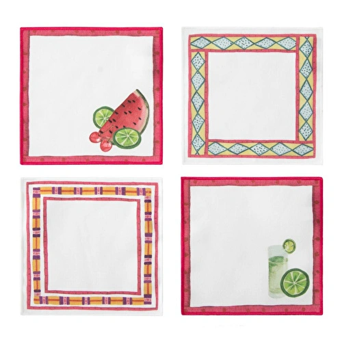 Mudo Home Tropical 4'lü Kokteyl Peçete 15x15