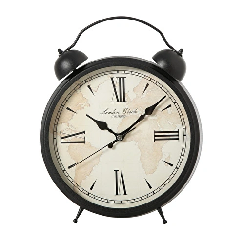 Mudo Home London Ateiler Si̇yah Masa Saati̇ 28x23 Cm