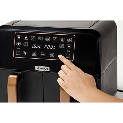 Kenwood Dual Airfryer Bk Copper hfp70.000bk