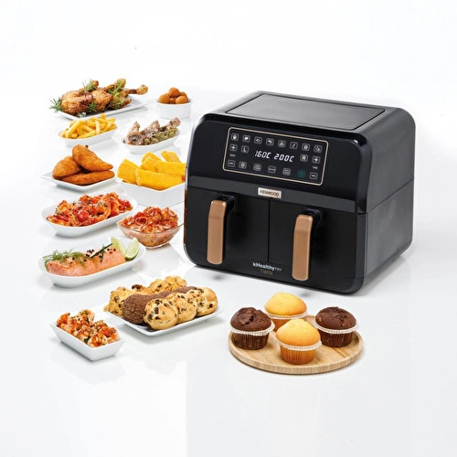 Kenwood Dual Airfryer Bk Copper hfp70.000bk