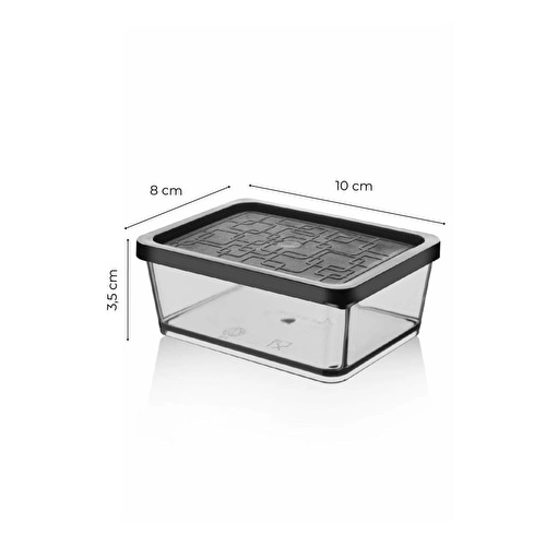 Vienev 6lı Multi Set Kahvaltılık Ikramlık Saklama Kabı Küçük Boy Siyah