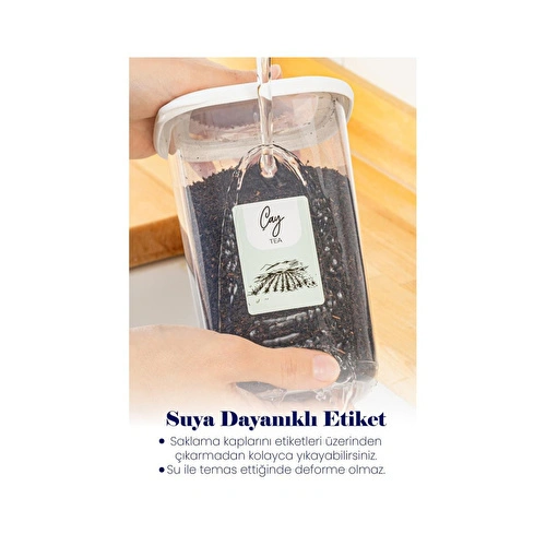 Vienev Renkli Etiketli 12li Set Peggy Kare Erzak Saklama Kabı 9x(0,55 Litre) - 3x(1,75 Litre) Beyaz Vienev Renkli Etiketli 12li Set Peggy Kare Erzak Saklama Kabı 9x(0,55 Litre) - 3x(1,75 Litre) Beyaz