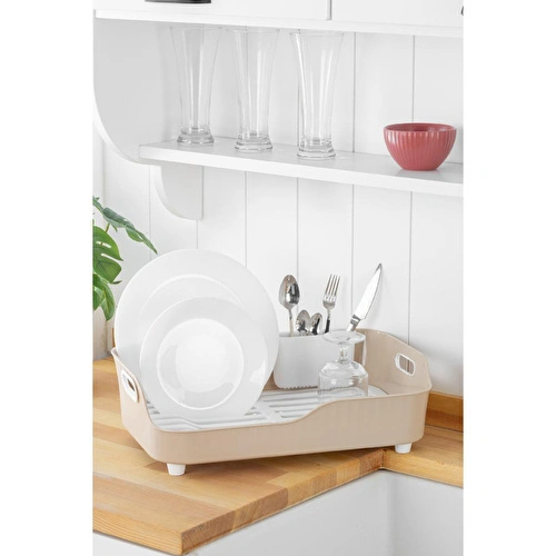 Vienev Lavabo Kenarı Tezgah Üstü Süzgeçli Bulaşıklık Bej Vienev Lavabo Kenarı Tezgah Üstü Süzgeçli Bulaşıklık Bej