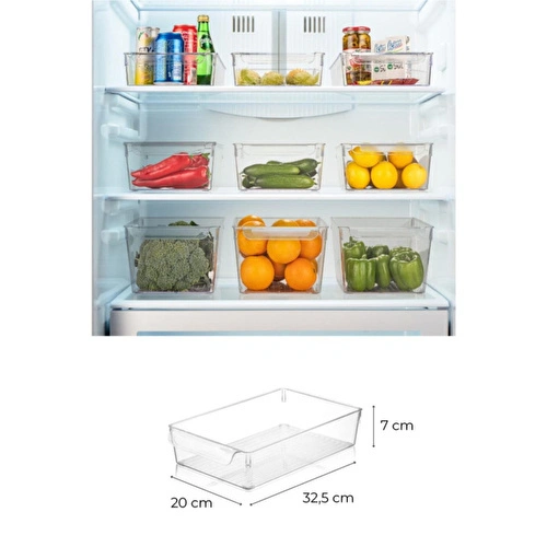 Vienev 3 Adet Kapaksız Buzdolabı Organizeri Küçük 4,5 Litre Vienev 3 Adet Kapaksız Buzdolabı Organizeri Küçük 4,5 Litre