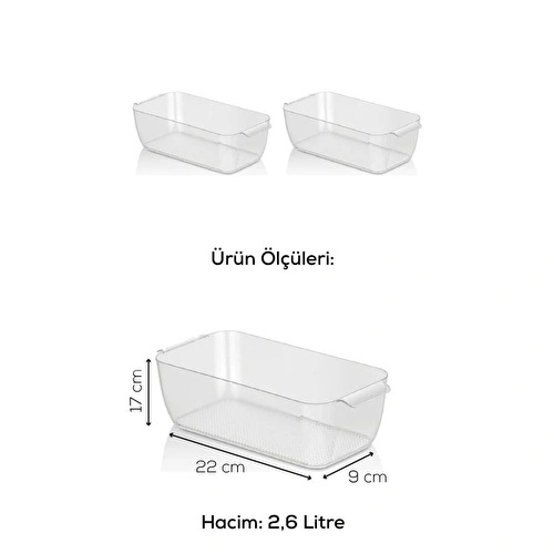 Vienev 2li Set 2,6 Litre Freez Buzdolabı Düzenleyici Şeffaf Vienev 2li Set 2,6 Litre Freez Buzdolabı Düzenleyici Şeffaf