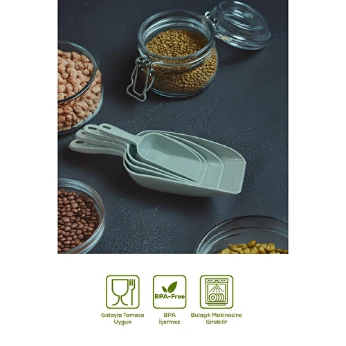 Vienev 8'li Set Plastik Erzak Kürek Seti Mint Vienev 8'li Set Plastik Erzak Kürek Seti Mint