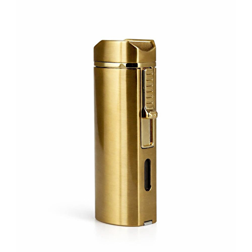 Coho Objet Coho Brazen Standlı Çift Torch Brass Puro Çakmağı