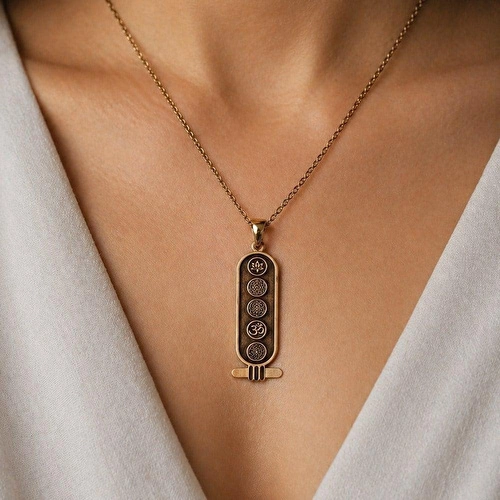 Coho Objet Coho Tılsım Spiritual Symbol Bakır Kolye