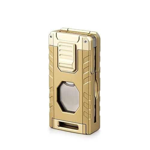 Coho Objet Coho Patron Triple Torch Brass Bıçaklı Puro Çakmağı