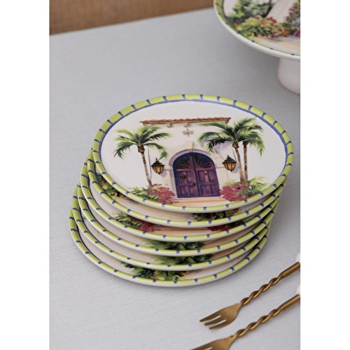 The Mia Palma Pasta Tabağı 6lı Set 19 Cm