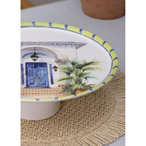 The Mia Palma Ayaklı Servis Tabağı 10x30 Cm The Mia Palma Ayaklı Servis Tabağı 10x30 Cm