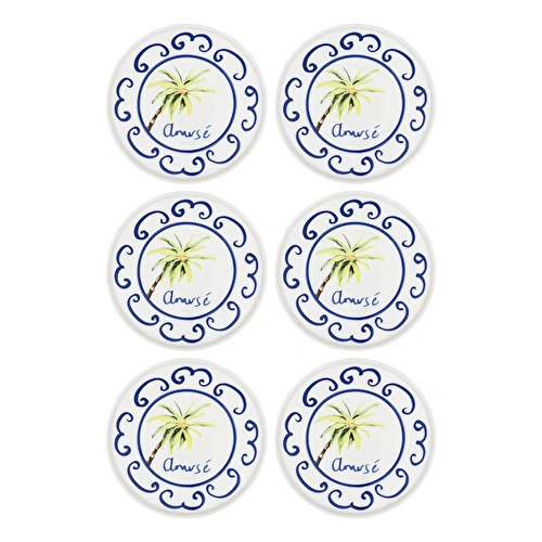 The Mia Palma Servis Tabağı 6lı Set 26 Cm The Mia Palma Servis Tabağı 6lı Set 26 Cm