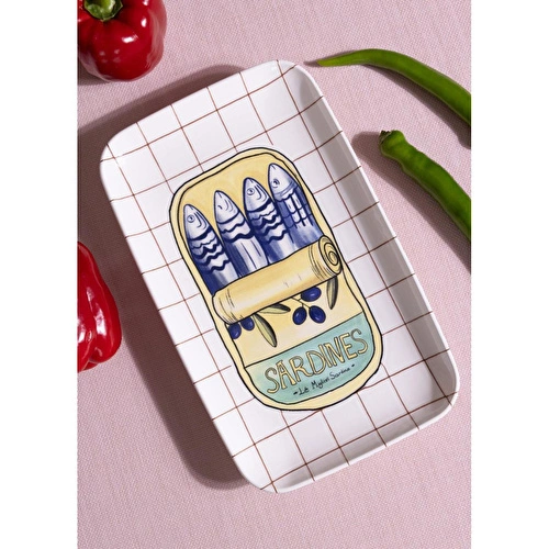 The Mia Italian Summer Dikdörtgen Servis Tabağı 31x20 Cm