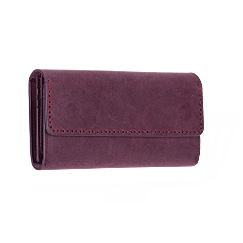 Bloominbag Aura Mulberry Wine Hakiki Deri Telefon Bölmeli Kadın Cüzdanı