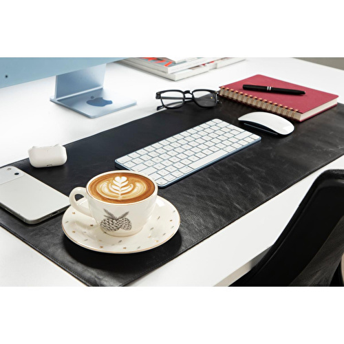 Bloominbag Atelier 91 Noir Black Leather Desk Mat - Medium Bloominbag Atelier 91 Noir Black Leather Desk Mat - Medium