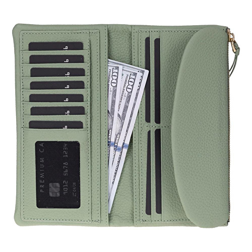 Bloominbag Élia Soft Matcha Large Deri Kadın Cüzdan & Clutch Bloominbag Élia Soft Matcha Large Deri Kadın Cüzdan & Clutch